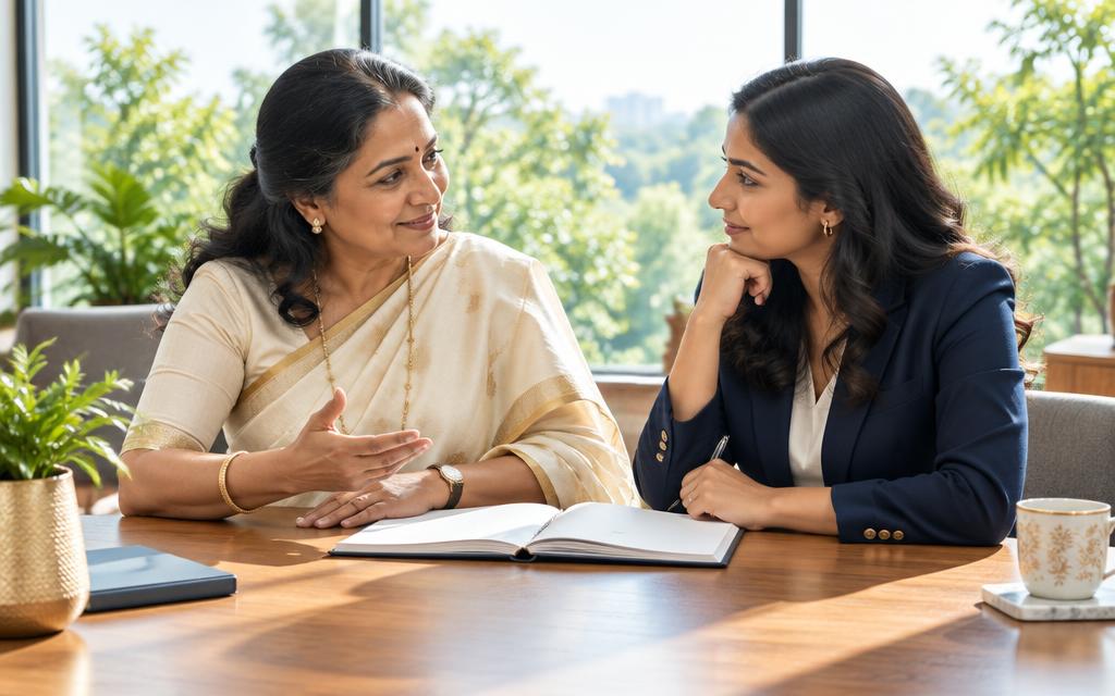 An experienced leader mentoring the next generation